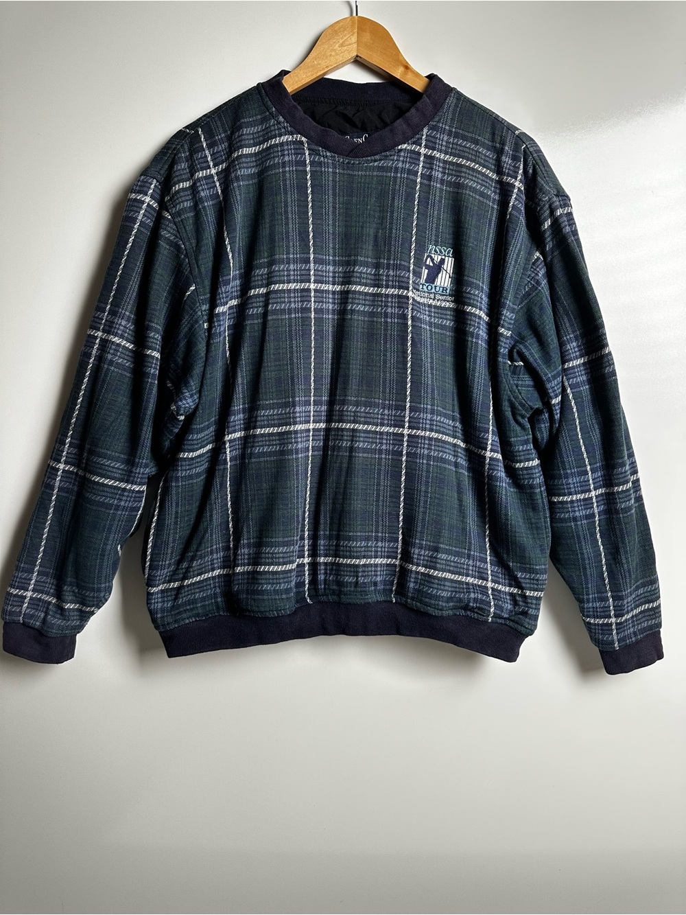 Vintage Glengate  Y2K  NSSA Golf Windshirt Plaid Men L Fits M